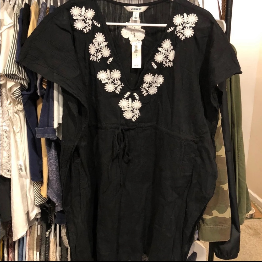 Black bathing suit cover up size small